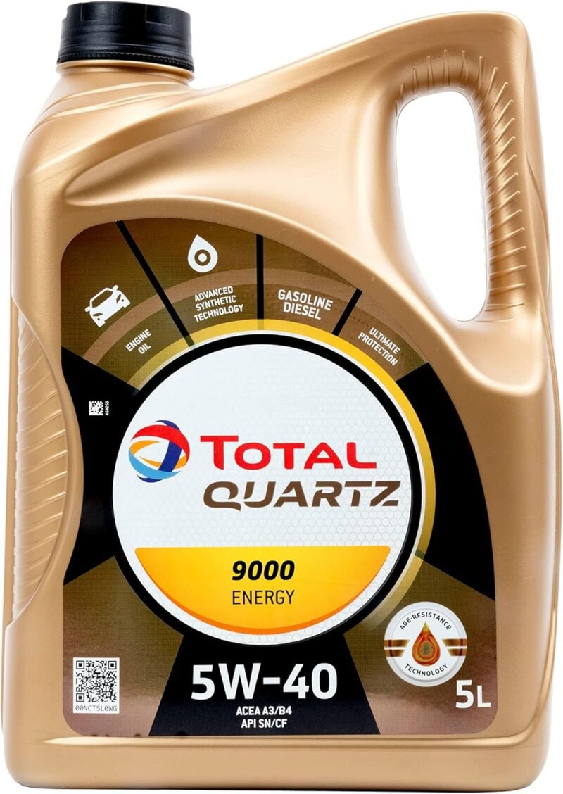 Total Aceite Lubricante de Motor Total Quartz 9000 Energy 5W-40 5 Litros